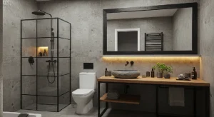 Industriální styl koupelna
